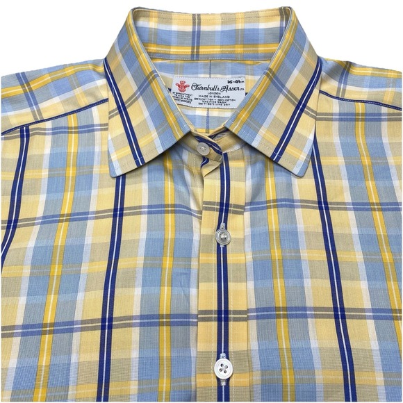 Turnbull & Asser Other - Turnbull Asser Dress Shirt 16 Blue Yellow Plaid